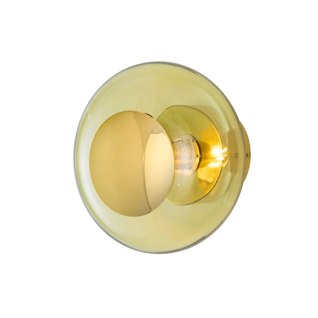 Horizon Wand-/ Deckenleuchte S Ø 21 cm, Olive, Gold