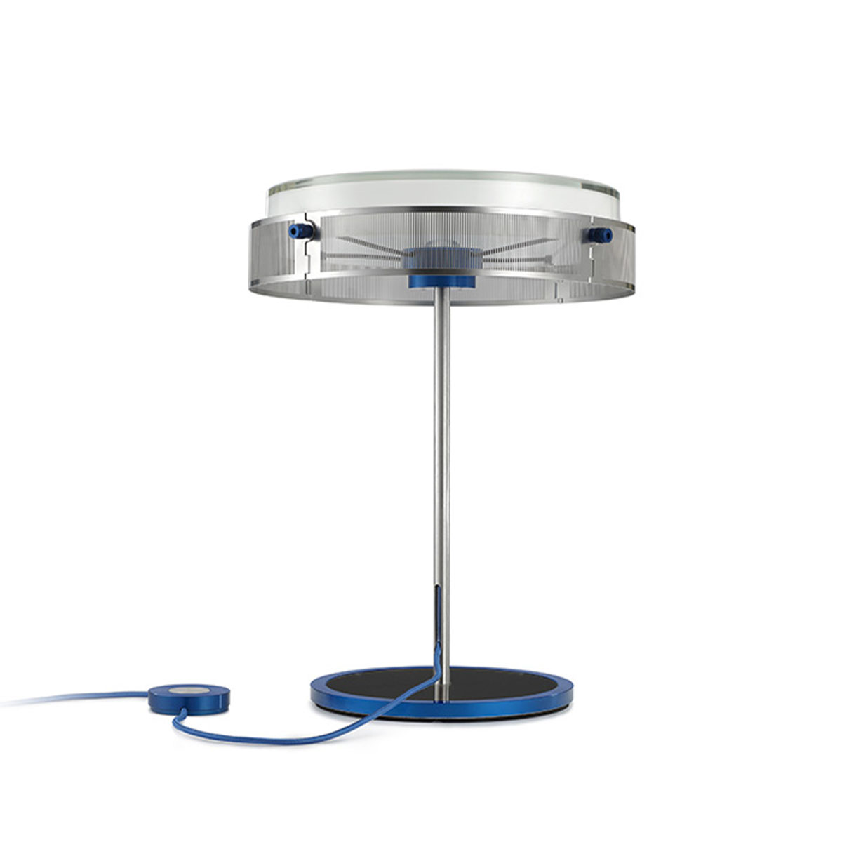 Anima Tischleuchte, H: 45 cm, Blau eloxiert, Extra-Warmweiß 2700K