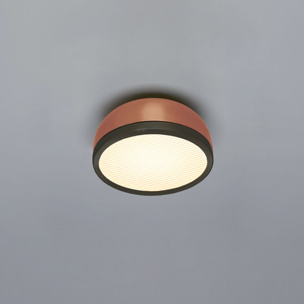 TOOY Molly 556.72 Wand- Deckenleuchte Ø: 20 cm, Kupfer, Schwarz – diffuses, blendfreies Licht