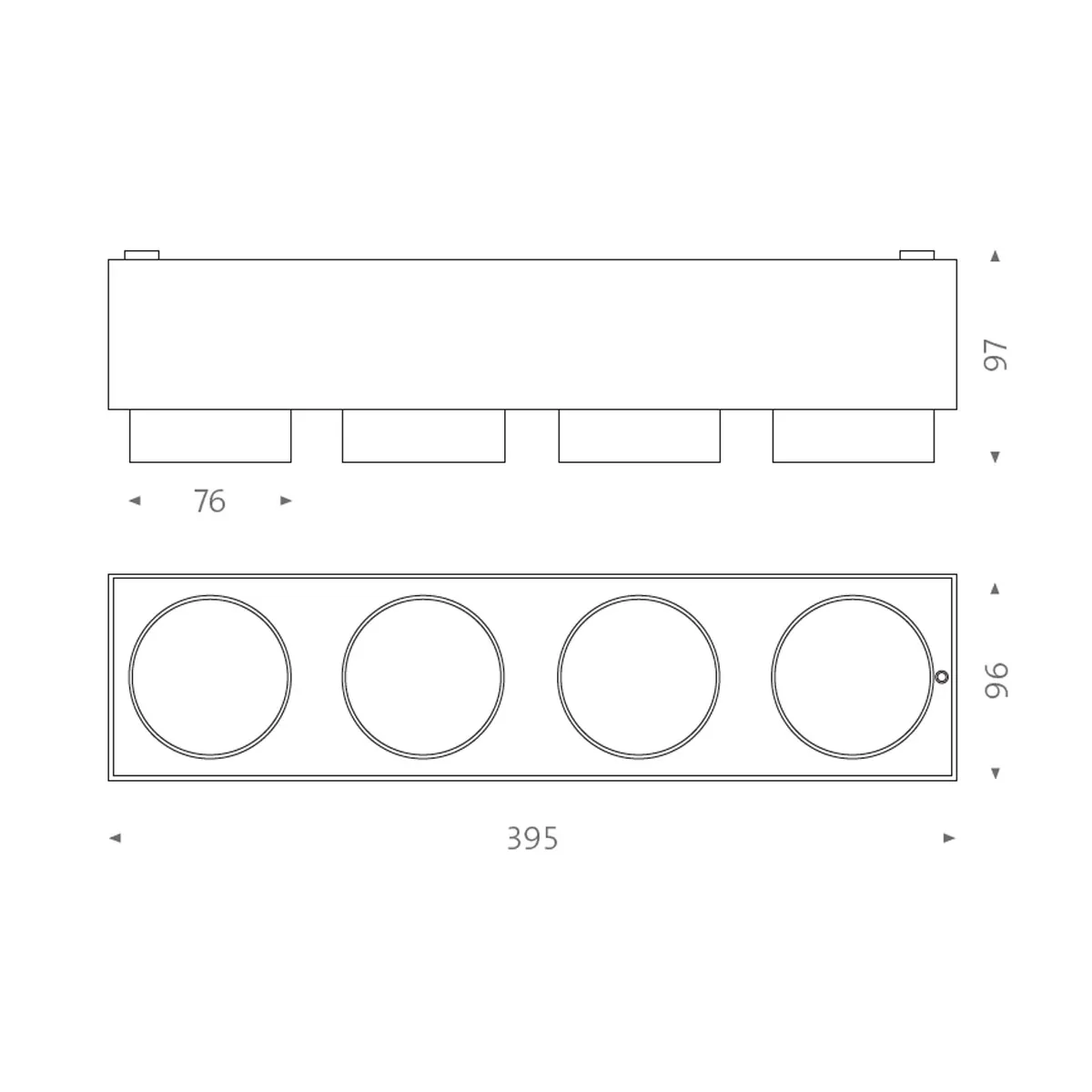 Wittenberg 4.0, wi4-ab-4e-hb Aufbaustrahler, Schwarz matt, Warmweiß 3000K, Flood 38°, Bluetooth