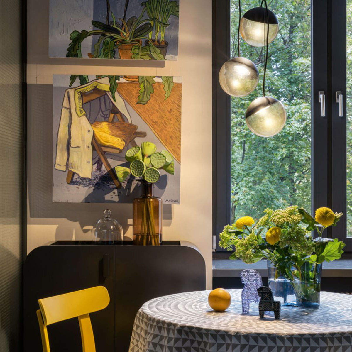 GIBBO 930 DIM8 Pendelleuchte, Ø: 14,7 cm, Schwarz, Warmweiß 3000K