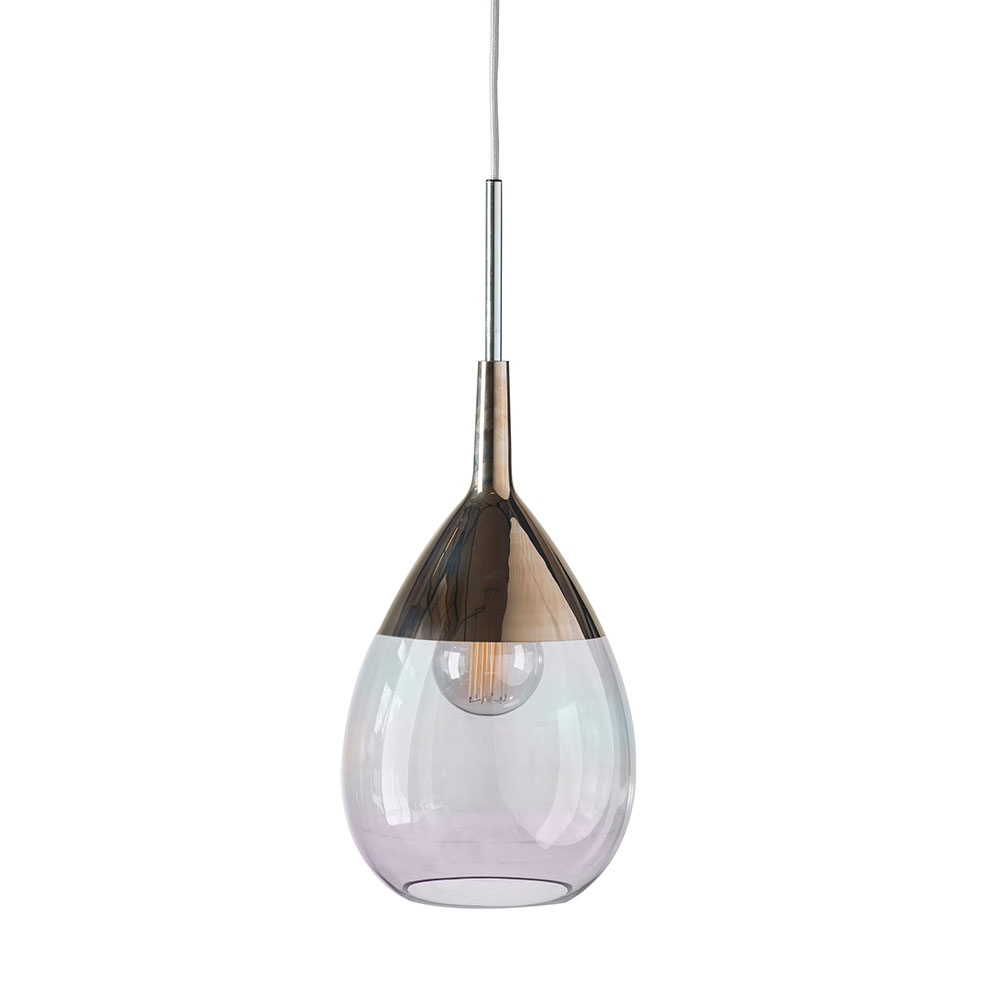 Lute Pendelleuchte L Ø 22 cm, Chameleon, Platinum