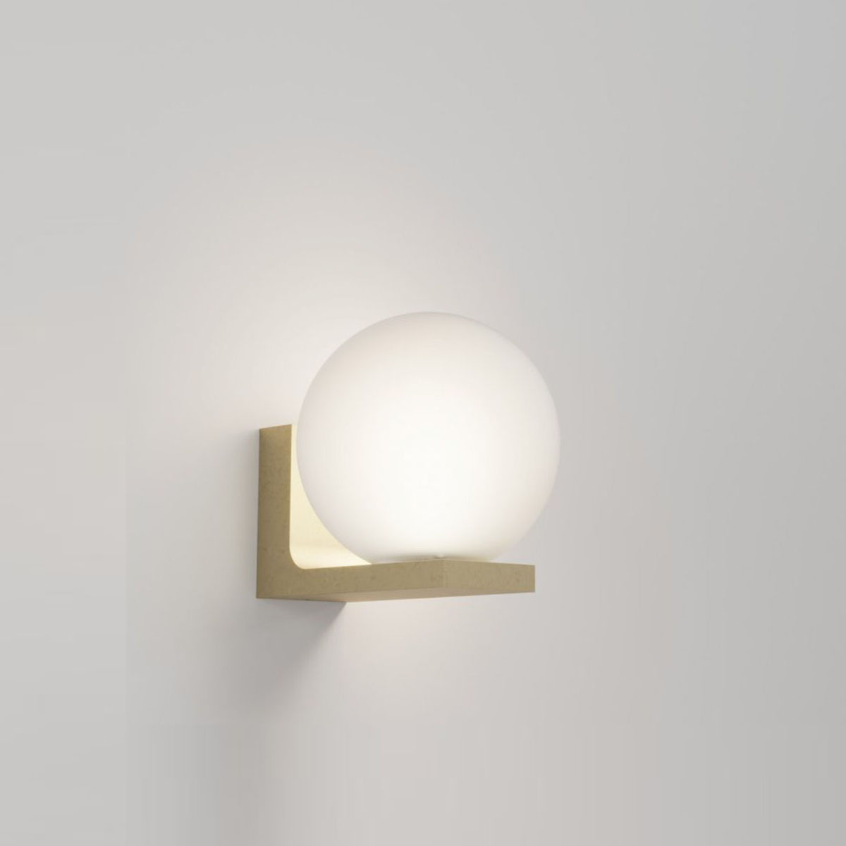 DeltaLight OONO W S 927 DIM8 Wandleuchte, Ø: 15 cm OONO W S 927 DIM8 Wandleuchte, Ø: 15 cm, Gold Marmoriert, Extra-Warmweiß 2700K – moderne Wohnraumleuchte, LED für Badezimmer