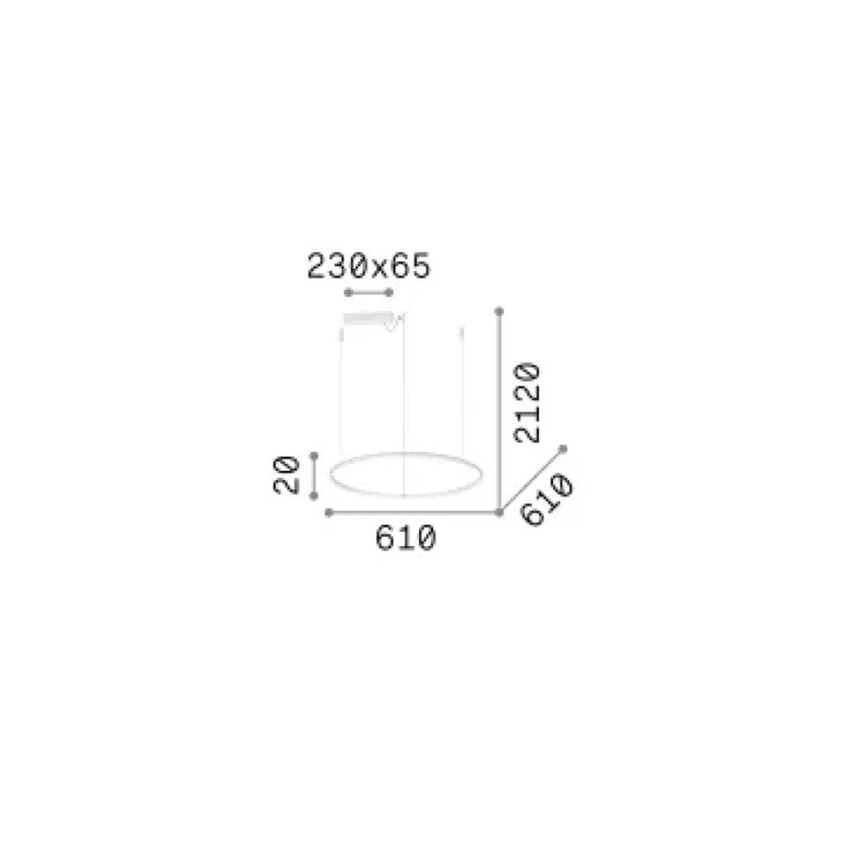 Hulahoop SP Pendelleuchte, Ø: 61 cm