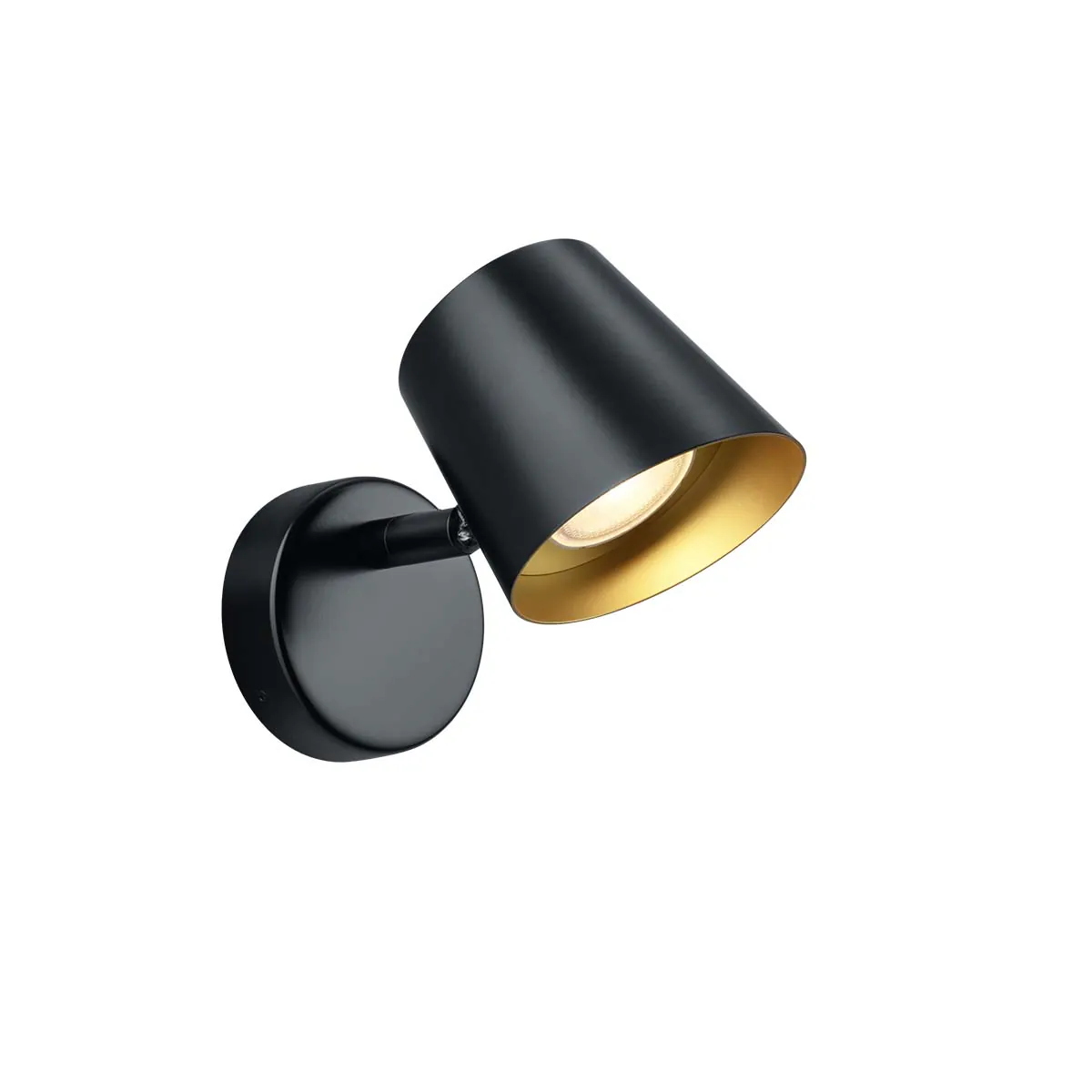 Kleine moderne Wandleuchte in der Farbe schwarz und gold