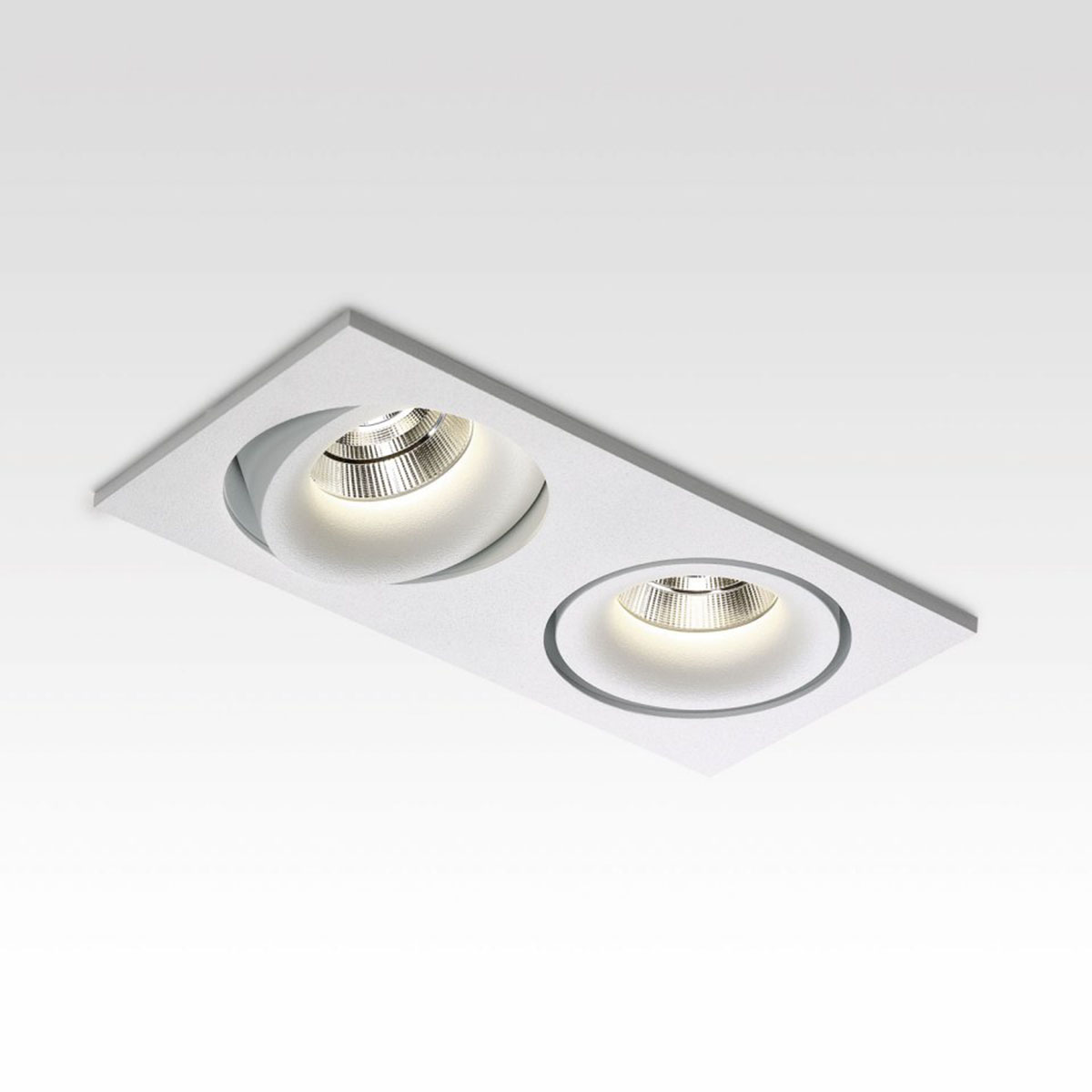DeltaLight REO S 2 OK 93050 S1 Einbaustrahler, L: 19,6 cm, B: 10,4 cm Einbaustrahler – zeitlos, hochwertige Beleuchtung für Küche, Abstrahlwinkel 50°