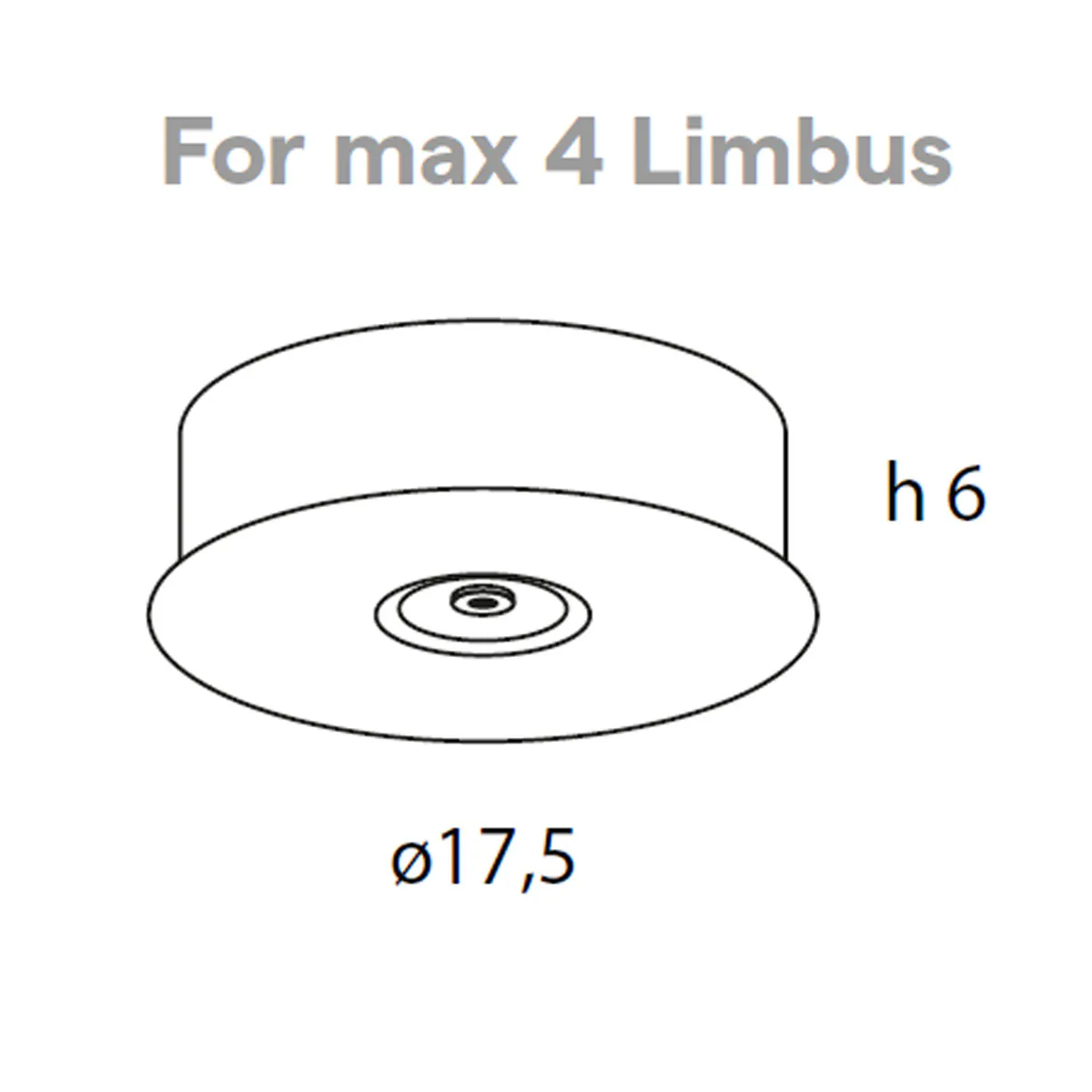 Baldachin Round Rose L, Ø: 17,5 cm, Schwarz, 1-10V Baldachin Round Rose L, Ø: 17,5 cm, Weiß, Phase Cut