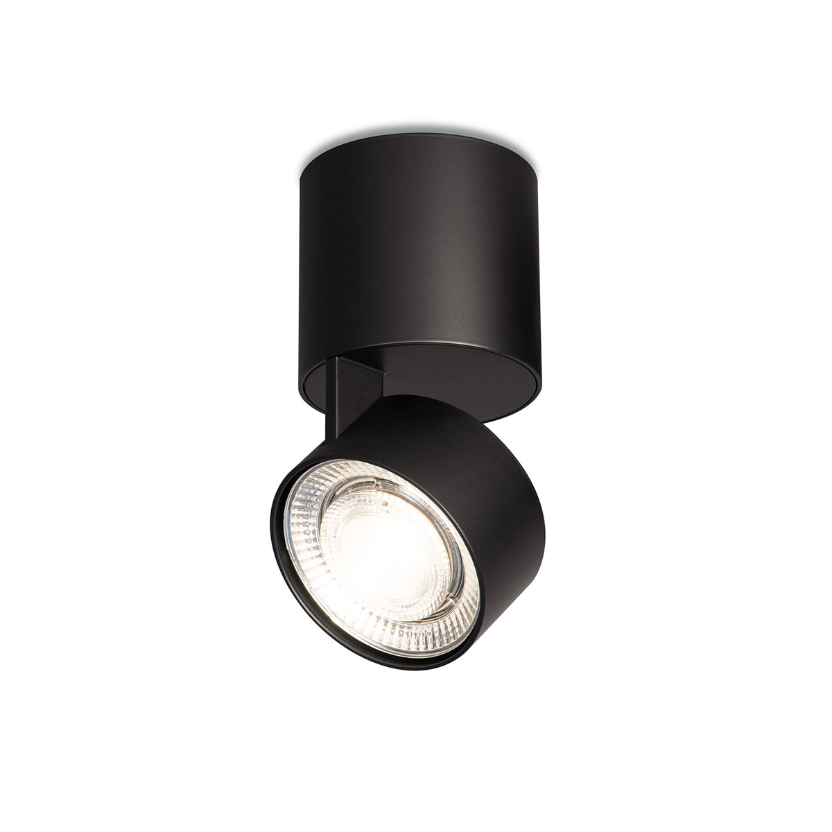 Wittenberg 4.0, wi4-ab-1r Aufbaustrahler, Schwarz matt, Extra-Warmweiß 2700K, Spot 12°, Phase Cut Wittenberg 4.0, wi4-ab-1r Aufbaustrahler, Schwarz matt, Warmweiß 3000K, Flood 38°, Bluetooth