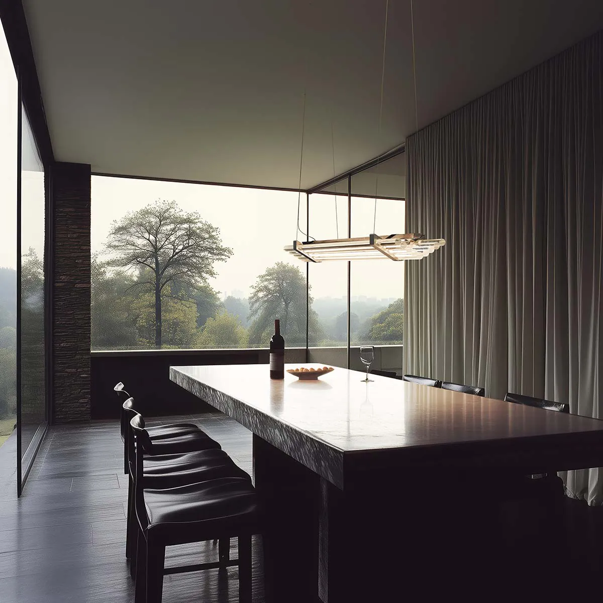 DCW Editions Seagull Pendant Horizontal 1200 Pendelleuchte, L: 120 cm, Bronze Casambi