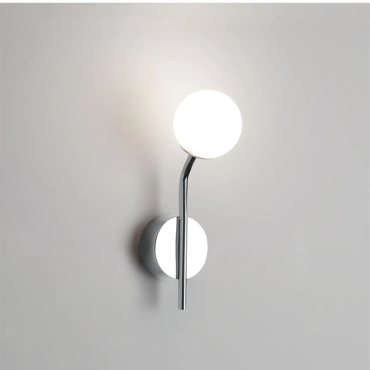 Technische Zeichnung Decor Walther Pep One Wandleuchte Bad, H: 25,7 cm, B: 8 cm, Schwarz matt Wandleuchten