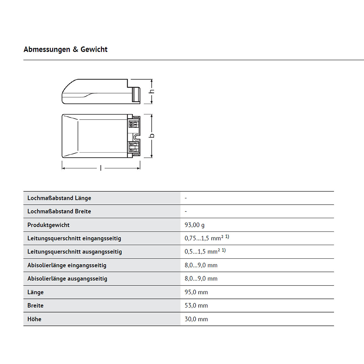 LED-Treiber, OTe 18/220-240/350 PC 18W 350mA, Phasenan-/ abschnitt