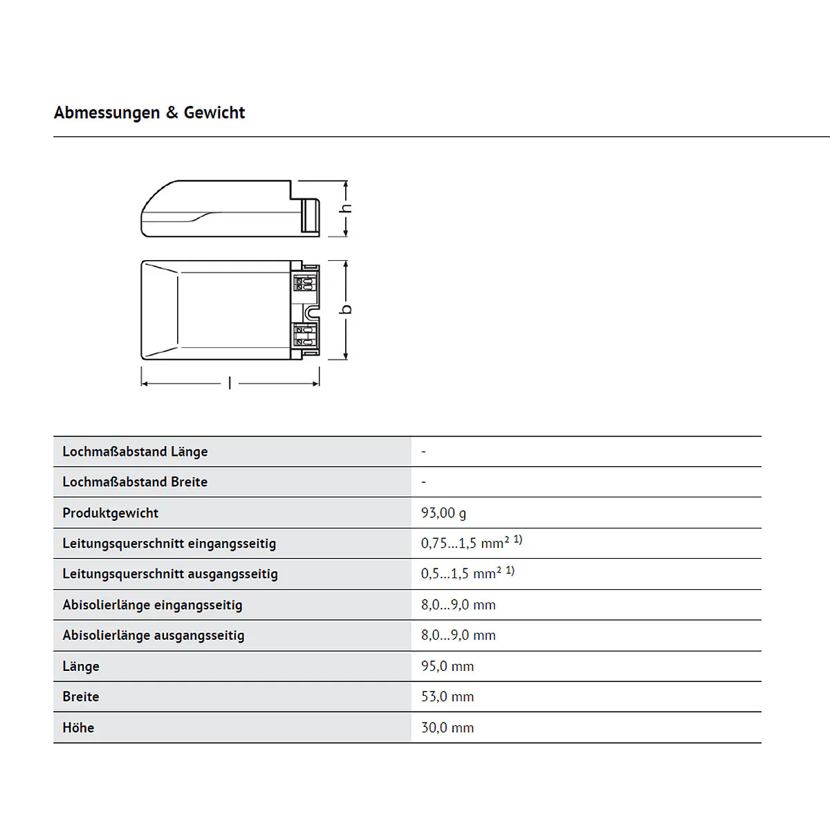 LED-Treiber, OTe 18/220-240/350 PC 18W 350mA, Phasenan-/ abschnitt