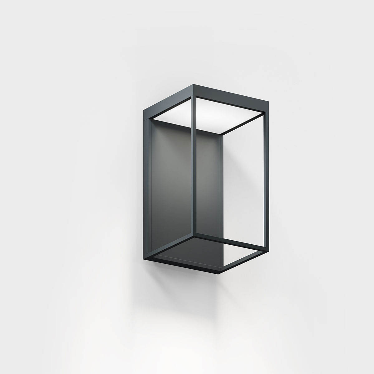 IP44.de gic Wandleuchte, H: 24 cm, T: 15,4 cm, Anthrazit Rechteckige moderne laterne außen Wandleuchte anthrazit