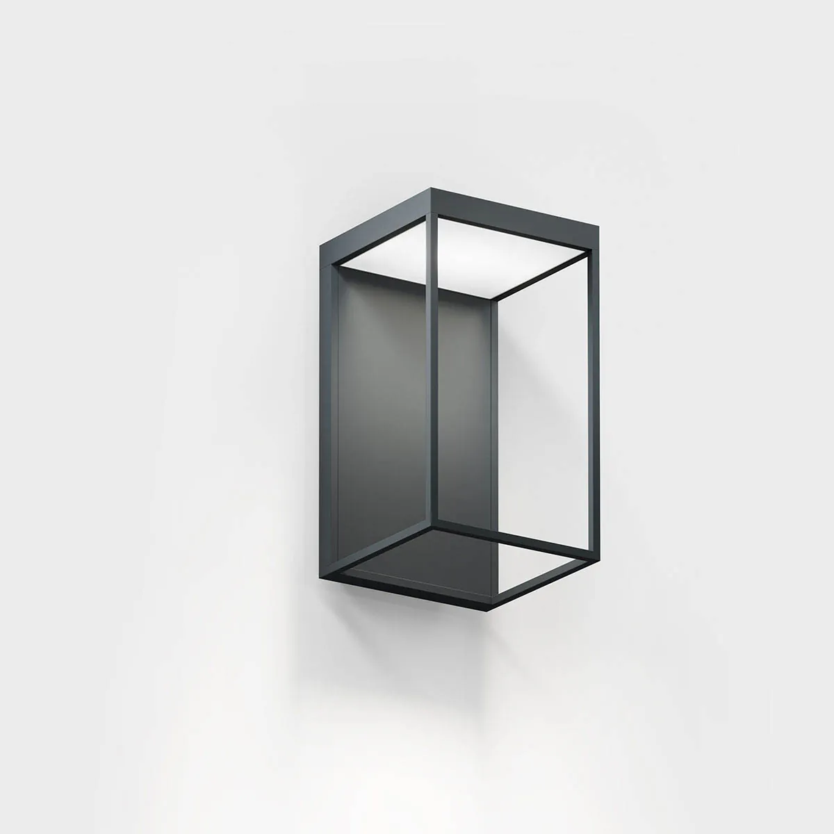 Rechteckige moderne laterne außen Wandleuchte anthrazit