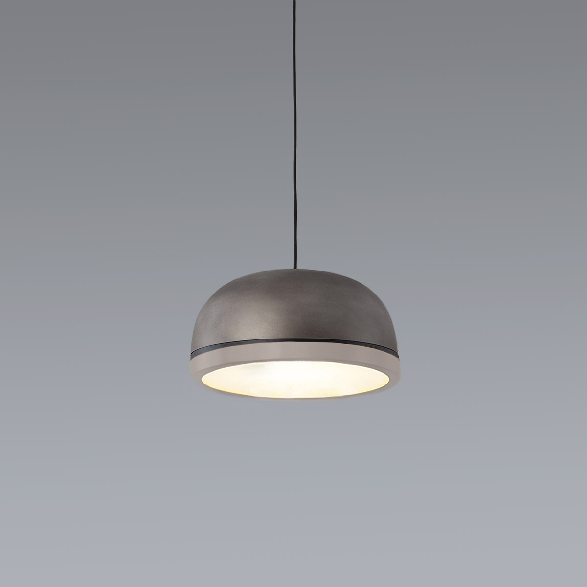 TOOY Molly 556.22 Pendelleuchte Ø: 20 cm, Zinn, Sandgrau – diffuses, blendfreies Licht