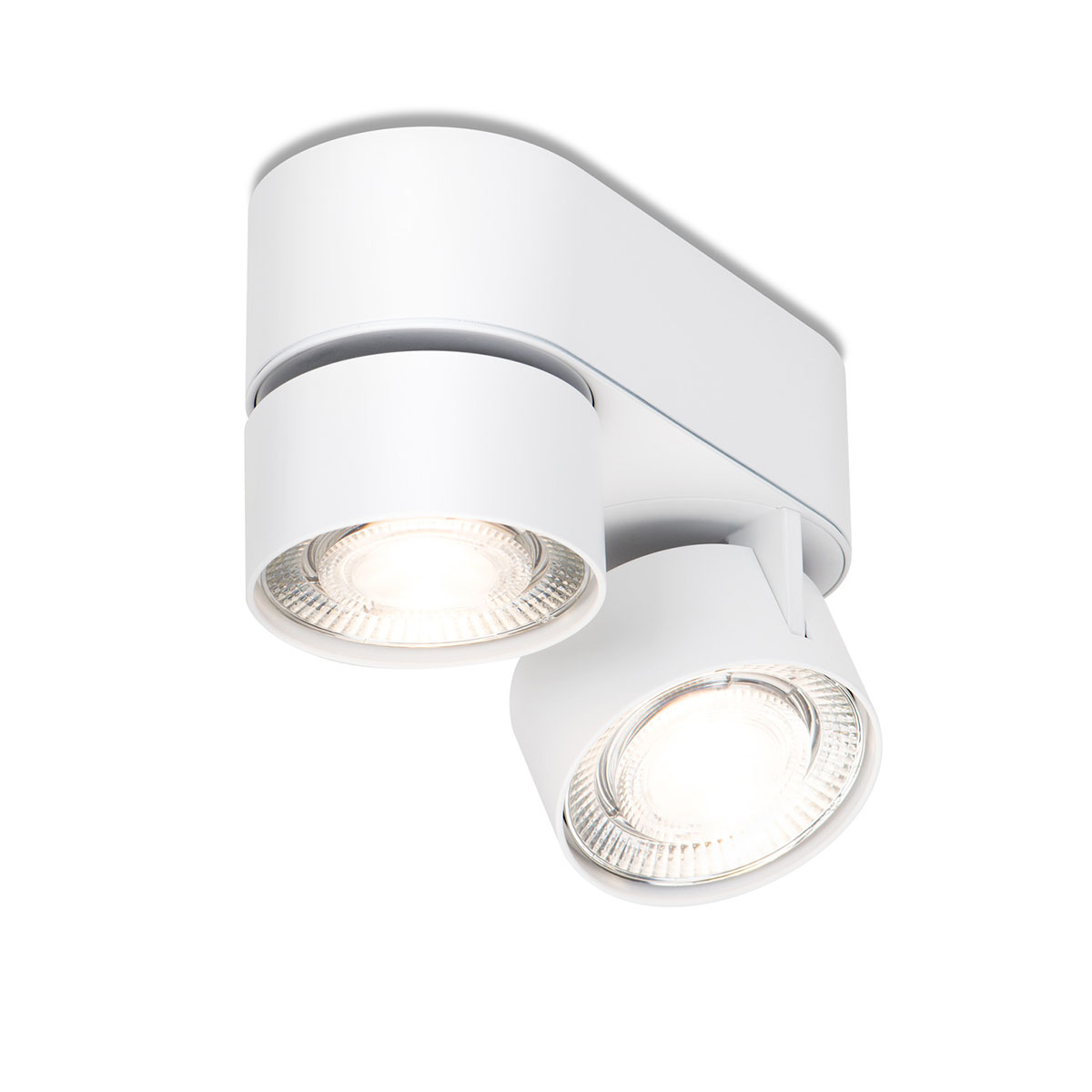 Wittenberg 4.0, wi4-ab-2ov Aufbaustrahler, Weiß matt, Extra-Warmweiß 2700K, Spot 12°, Phase Cut Wittenberg 4.0, wi4-ab-2ov Aufbaustrahler, Weiß matt, Warmweiß 3000K, Flood 38°, Bluetooth