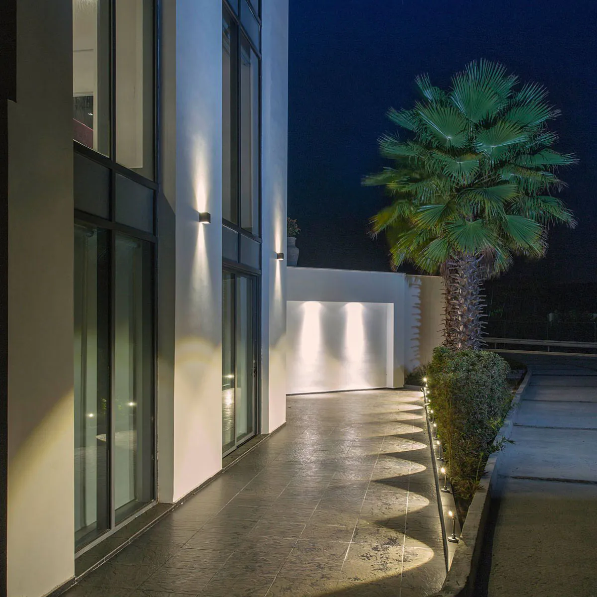 TIGA LED 93024 DIM8 Wandleuchte, B: 13 cm, H: 10,5 cm, Grau Braun, Warmweiß 3000K