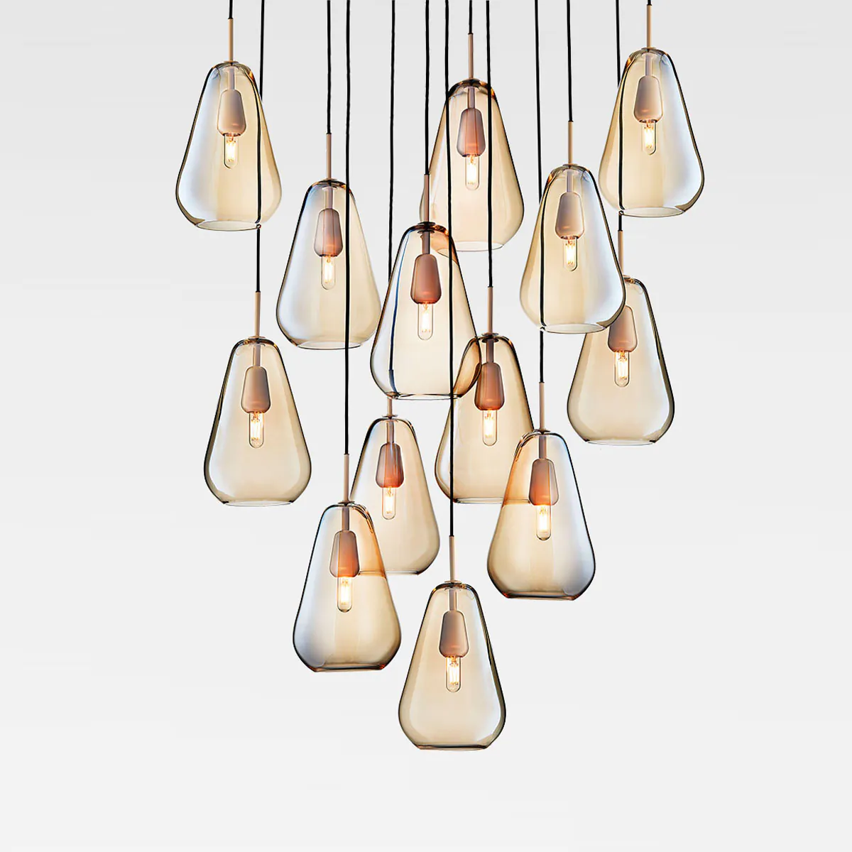 Anoli 13 Pendelleuchte, Ø: 96,5 cm, Gold transparent Anoli 13 Pendelleuchte, Ø: 96,5 cm, Gold transparent