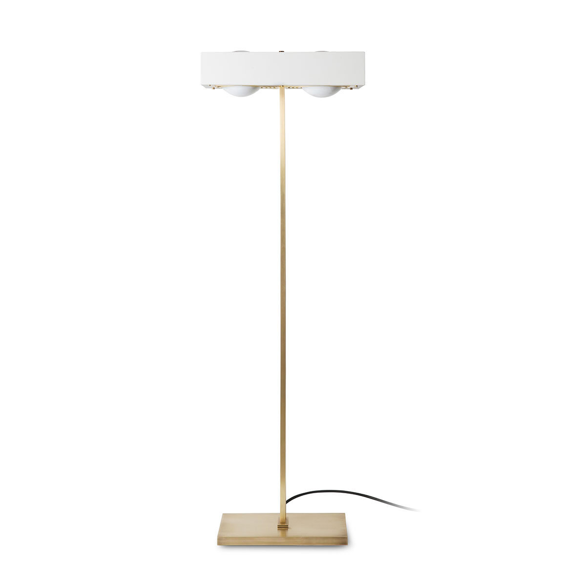 Luxusleuchten aus Großbritannien: Bert Frank Kernel Stehleuchte, H: 125 cm, 2-flammig, Weiß, poliertes Messing und gebürstetes Aluminium und Glas, exklusives britisches Design, sanftes Licht Luxusleuchten aus Großbritannien: Bert Frank Kernel Stehleuchte, H: 125 cm, 2-flammig, Weiß, poliertes Messing und gebürstetes Aluminium und Glas, exklusives britisches Design, sanftes Licht