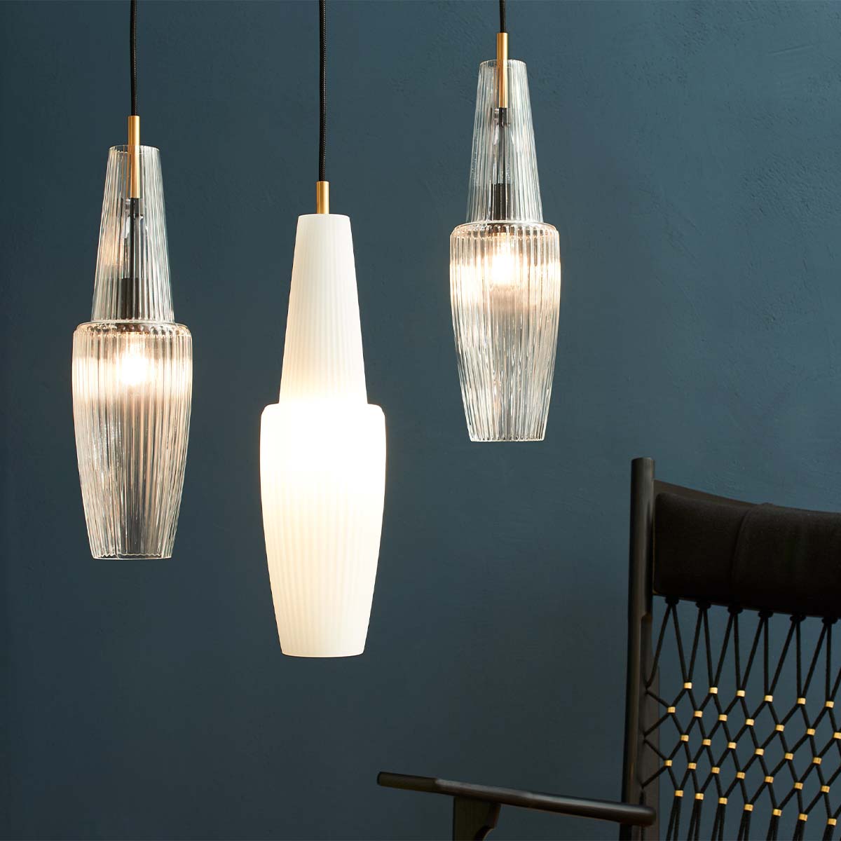 Mawa Design Gangkofner pisa Pendelleuchte, Ø: 13,6 cm, H: 49 cm Pendel weiß Opalglas