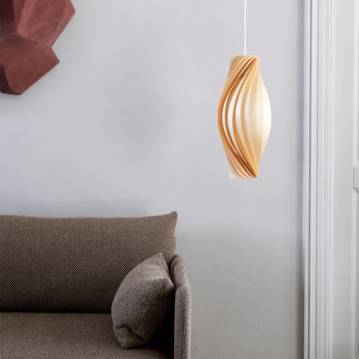 No111 Pendelleuchte, Birke Natur, Ø: 18 cm, H: 43 cm No111 Pendelleuchte, Birke Natur, Ø: 20 cm, H: 72 cm