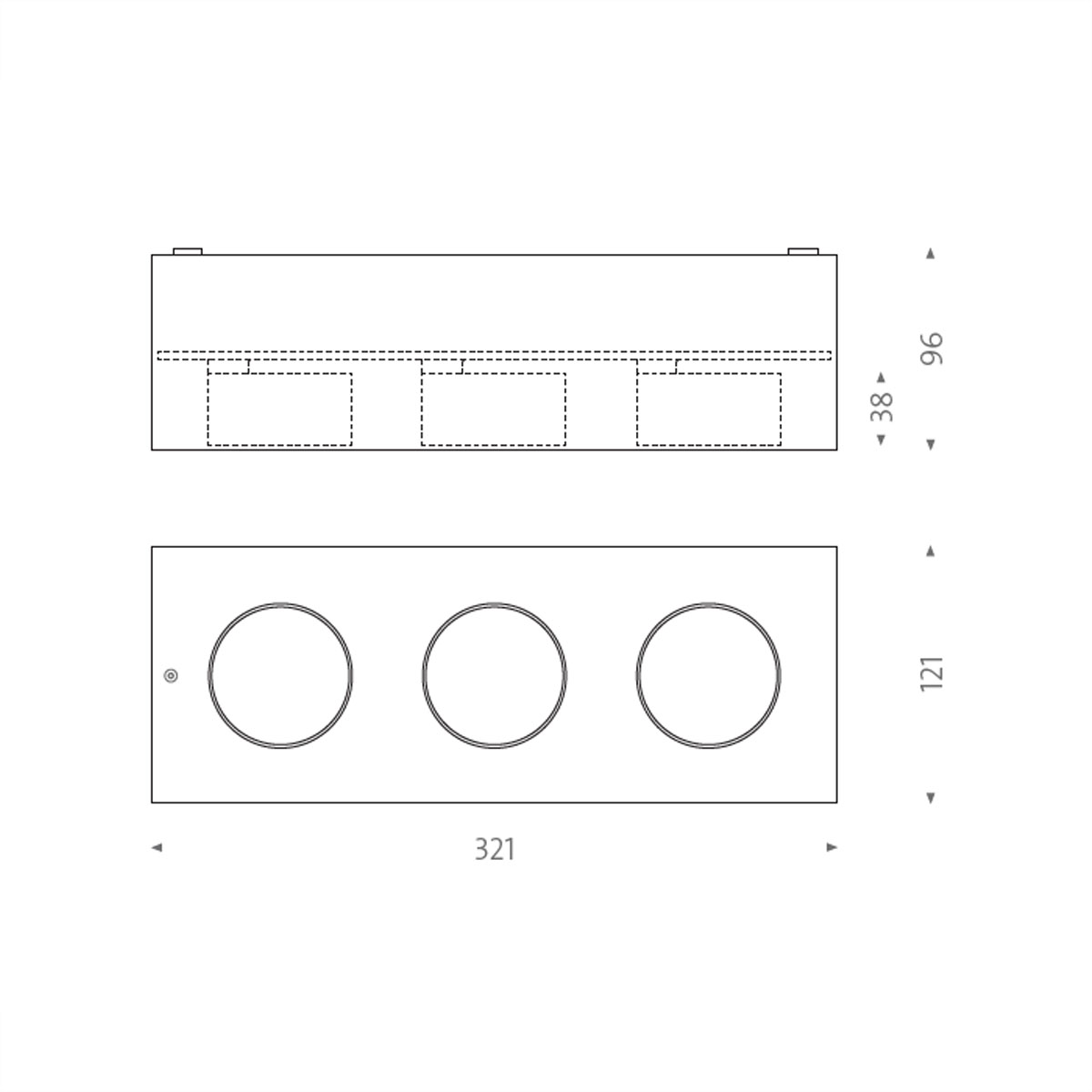 Wittenberg 4.0, wi4-ab-3e-kb Aufbaustrahler, Weiß matt, Extra-Warmweiß 2700K, Spot 12°, Phase Cut Wittenberg 4.0, wi4-ab-3e-kb Aufbaustrahler, Schwarz matt, Warmweiß 3000K, Flood 38°, Bluetooth