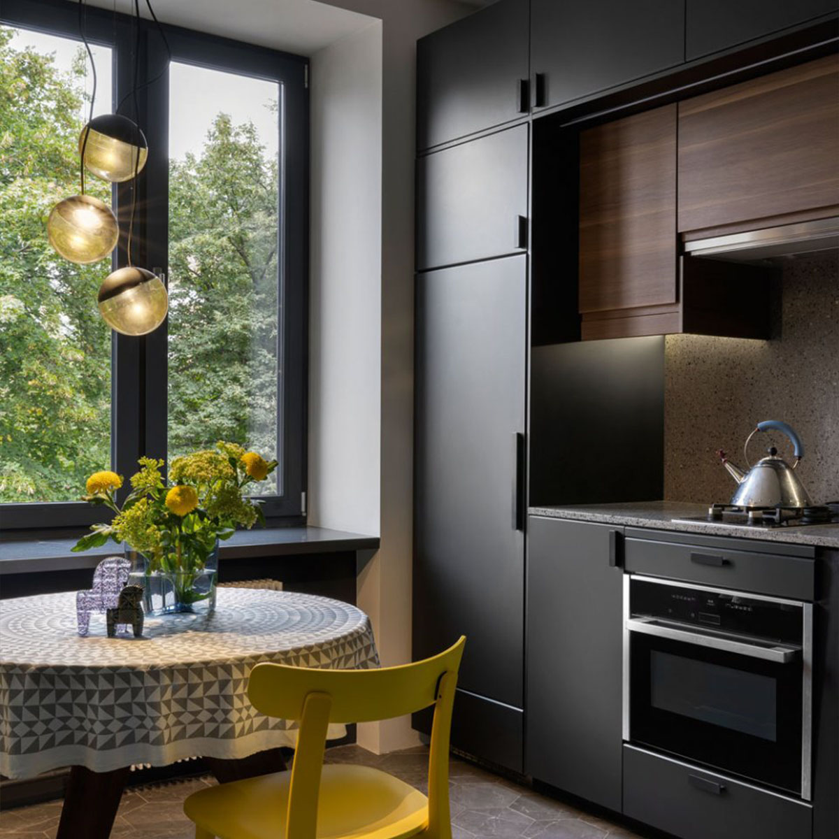 GIBBO 930 DIM8 Pendelleuchte, Ø: 14,7 cm, Schwarz, Warmweiß 3000K