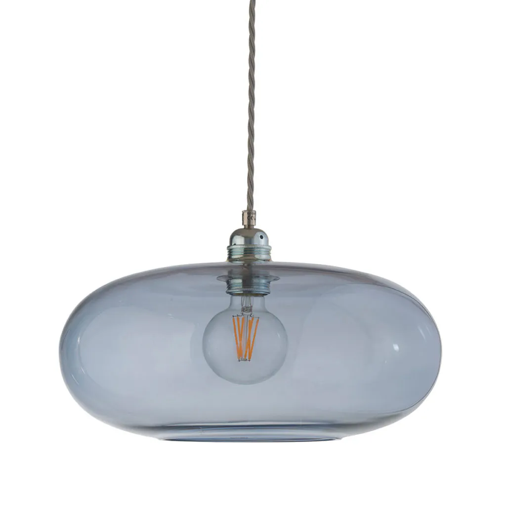 Horizon Pendelleuchte L Ø 36 cm, Deep Blue, Silber