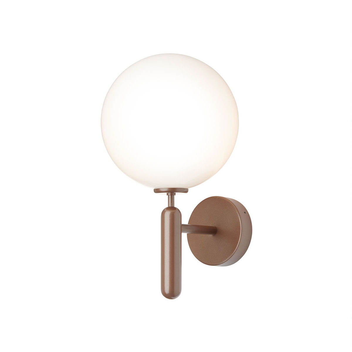 Miira Outdoor Wandleuchte, Ø: 22,5 cm, H: 35,5 cm, Dunkelbronze, Opalglas