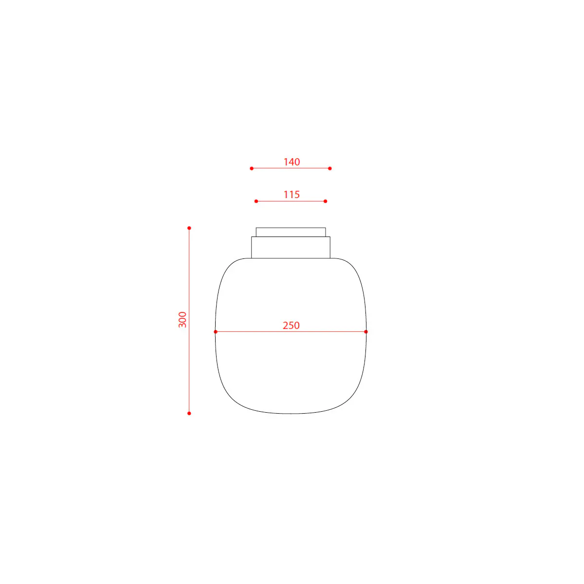 Legier 557.72 Deckenleuchte, Schwarz & Kupfer, Opalglas