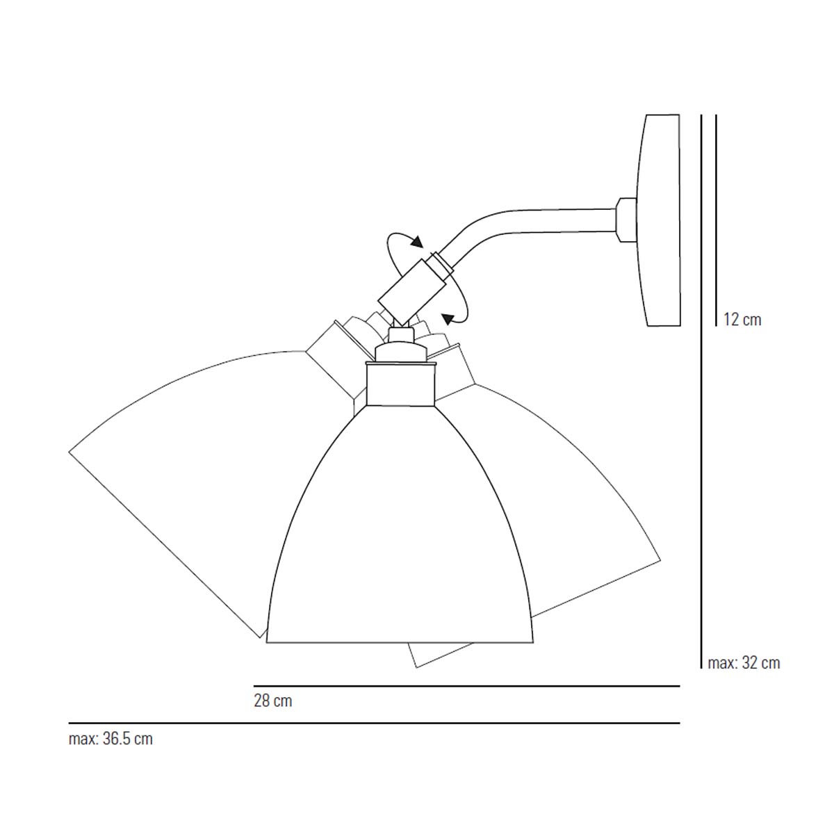 Task Short Wall Wandleuchte, Ø: 16 cm, Weiß Task Short Wall Wandleuchte, Ø: 16 cm, Blau