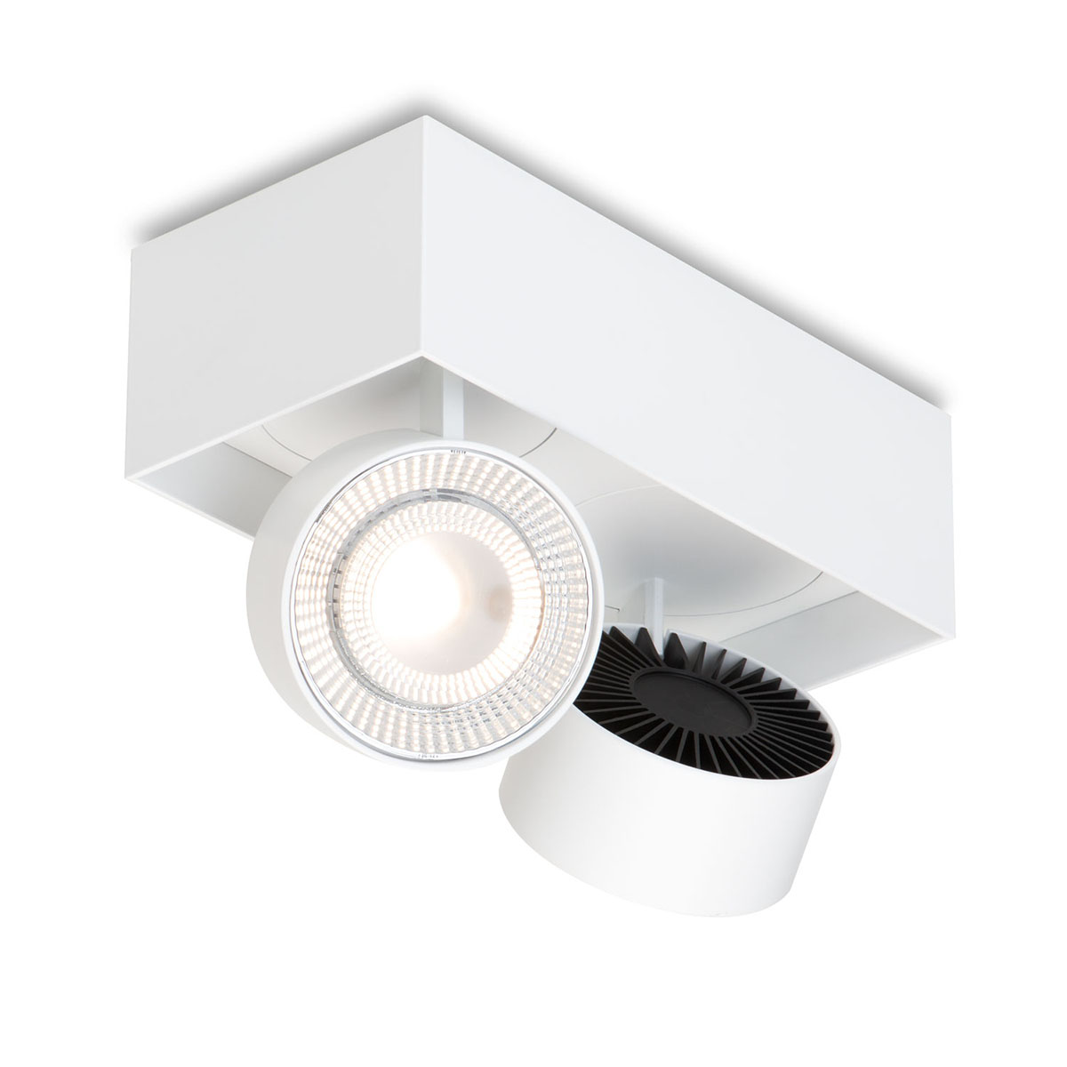 Wittenberg 4.0, wi4-ab-2e-hb Aufbaustrahler, Weiß matt, Extra-Warmweiß 2700K, Spot 12°, Phase Cut