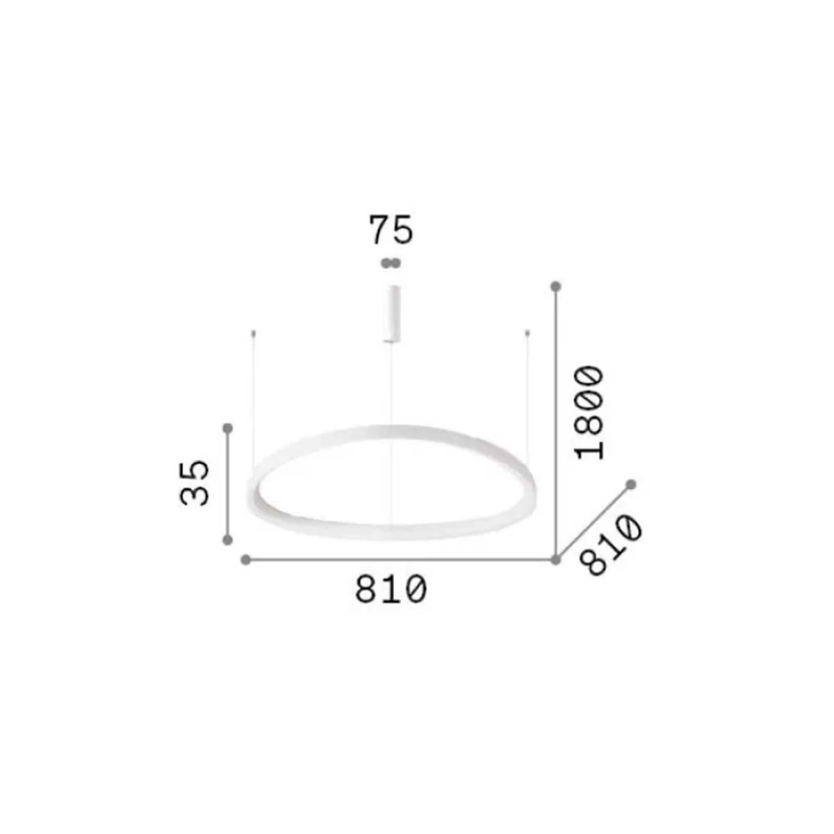 Gemini SP d081 dali/push 3000K Pendelleuchte, L: 81 cm, B: 81 cm, Messing