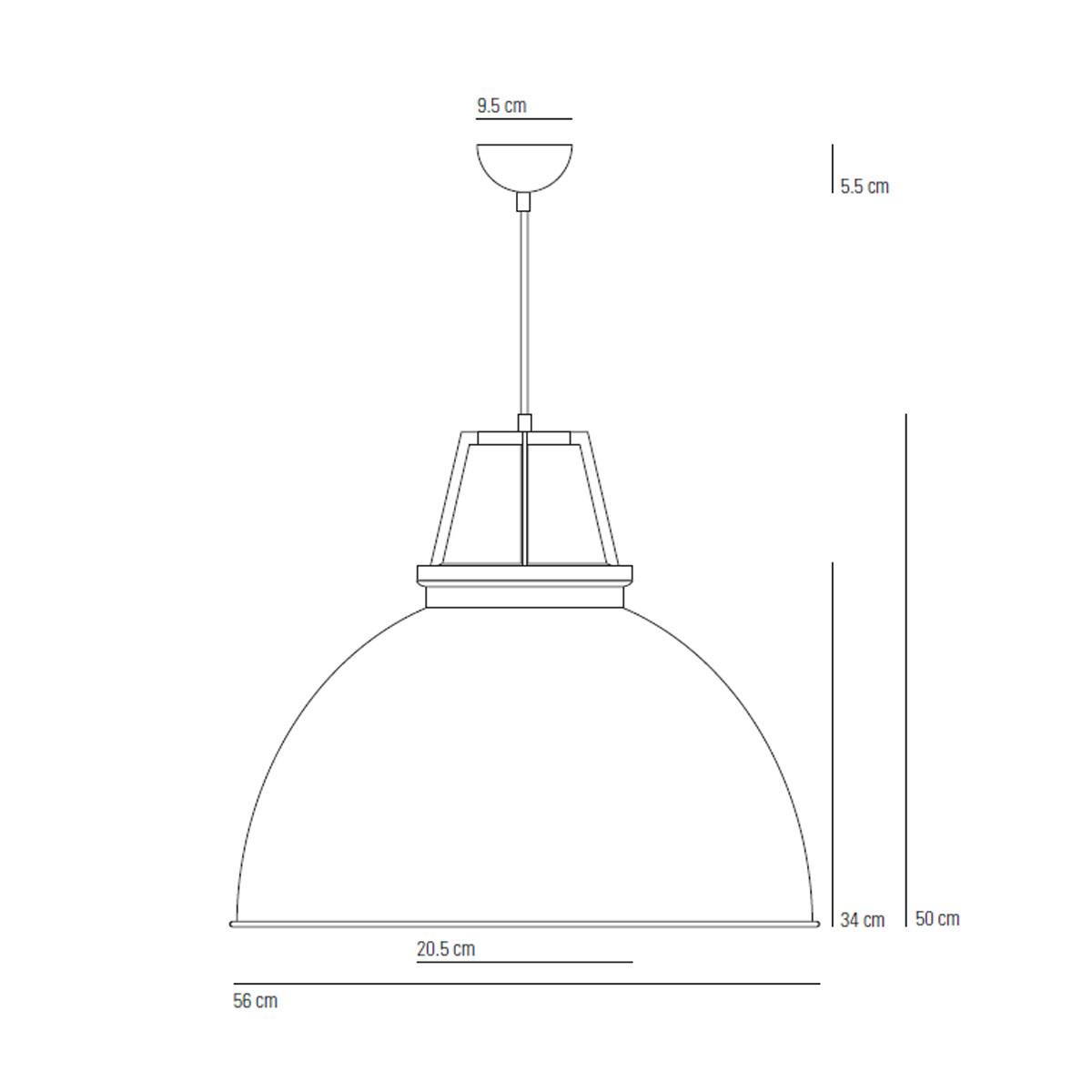 Titan Size 5 Pendelleuchte, Ø: 56 cm, Olivgrün, Innen Weiß