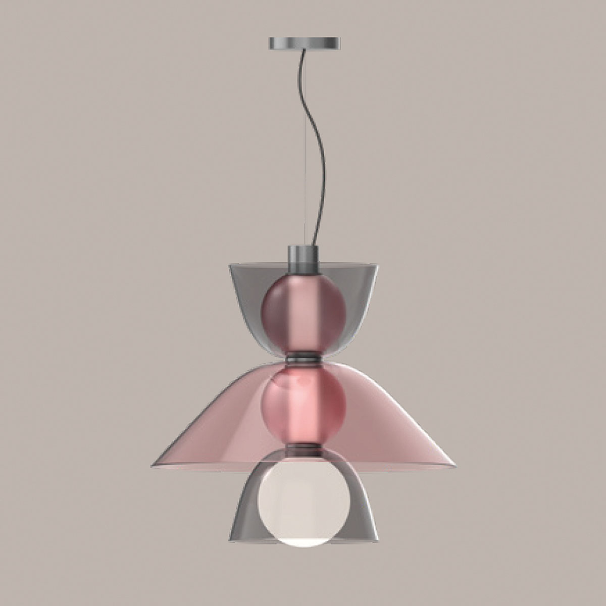 Gems Short Pendelleuchte, Warm color, Short 2 D50 B, Ø: 49 cm, H: 47 cm, Extra-Warmweiß 2700K Gems Short Pendelleuchte, Warm color, Short 2 D50 B, Ø: 49 cm, H: 47 cm, Warmweiß 3000K