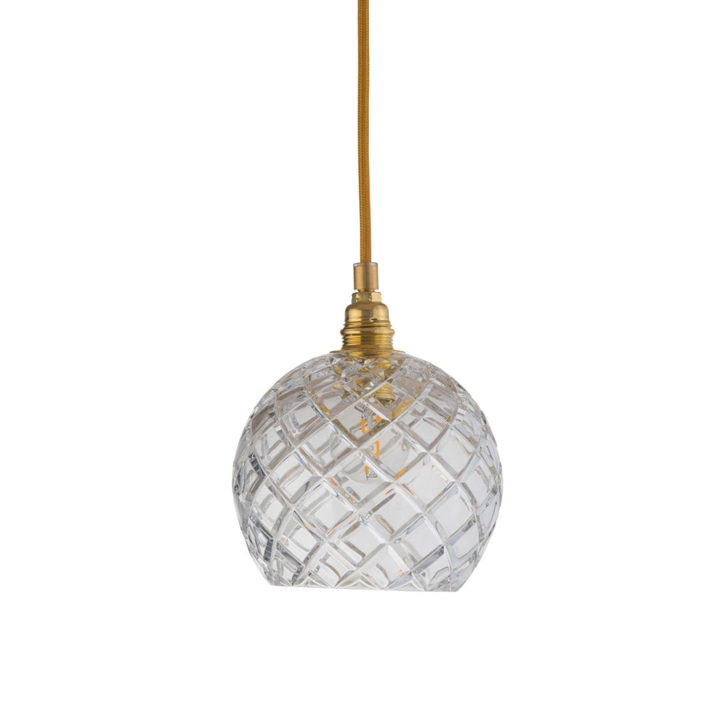 Rowan Pendelleuchte Crystal S Ø 15,5 cm, Gold, Medium Check Rowan Pendelleuchte Crystal S Ø 15,5 cm, Gold, Medium Check