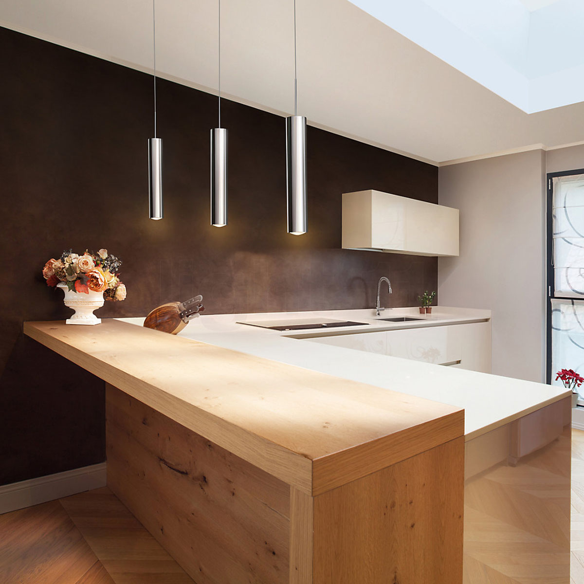 Star Pendelleuchte LED Maximum 3-flammig, schwarz, 2700K, L: 110 cm