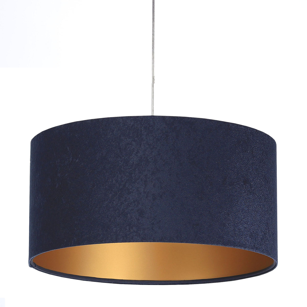 Pendelleuchte, Navy Blau, Gold,  Ø: 30 cm