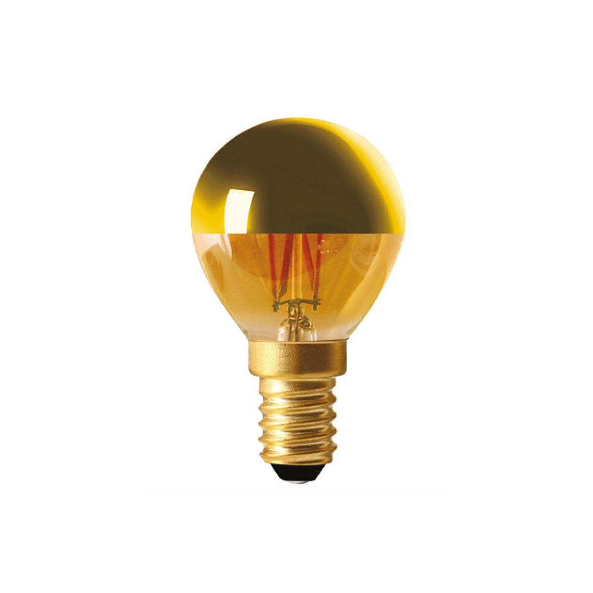 Golfball CAP G45 golden cap LED filament 4W E14 2700K 350lm dimmbar