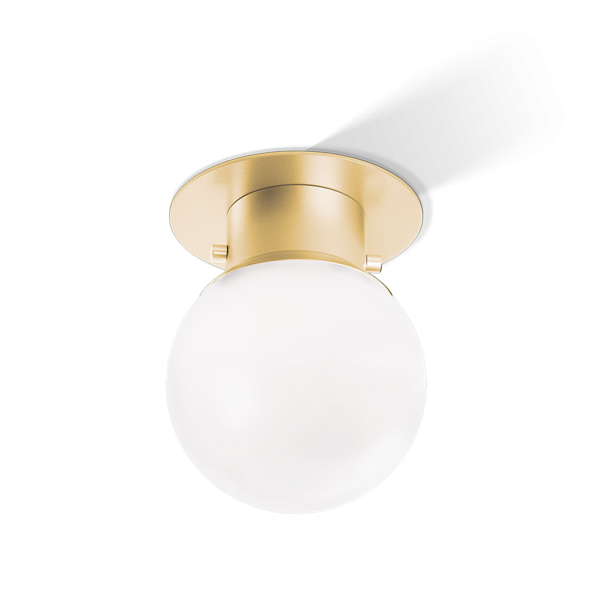 Moderne Bad-Deckenleuchte – Serie Globe 20 Deckenleuchte Badezimmer, Ø: 20 cm, H: 24,2 cm, Gold matt von Decor Walther Moderne Bad-Deckenleuchte – Serie Globe 20 Deckenleuchte Badezimmer, Ø: 20 cm, H: 24,2 cm, Gold matt von Decor Walther