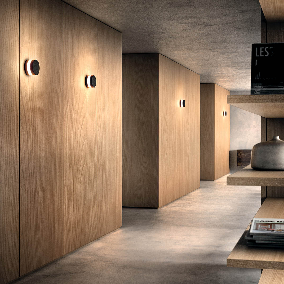 Penta Ludo Wandleuchte Ø: 12,6 cm, Grau