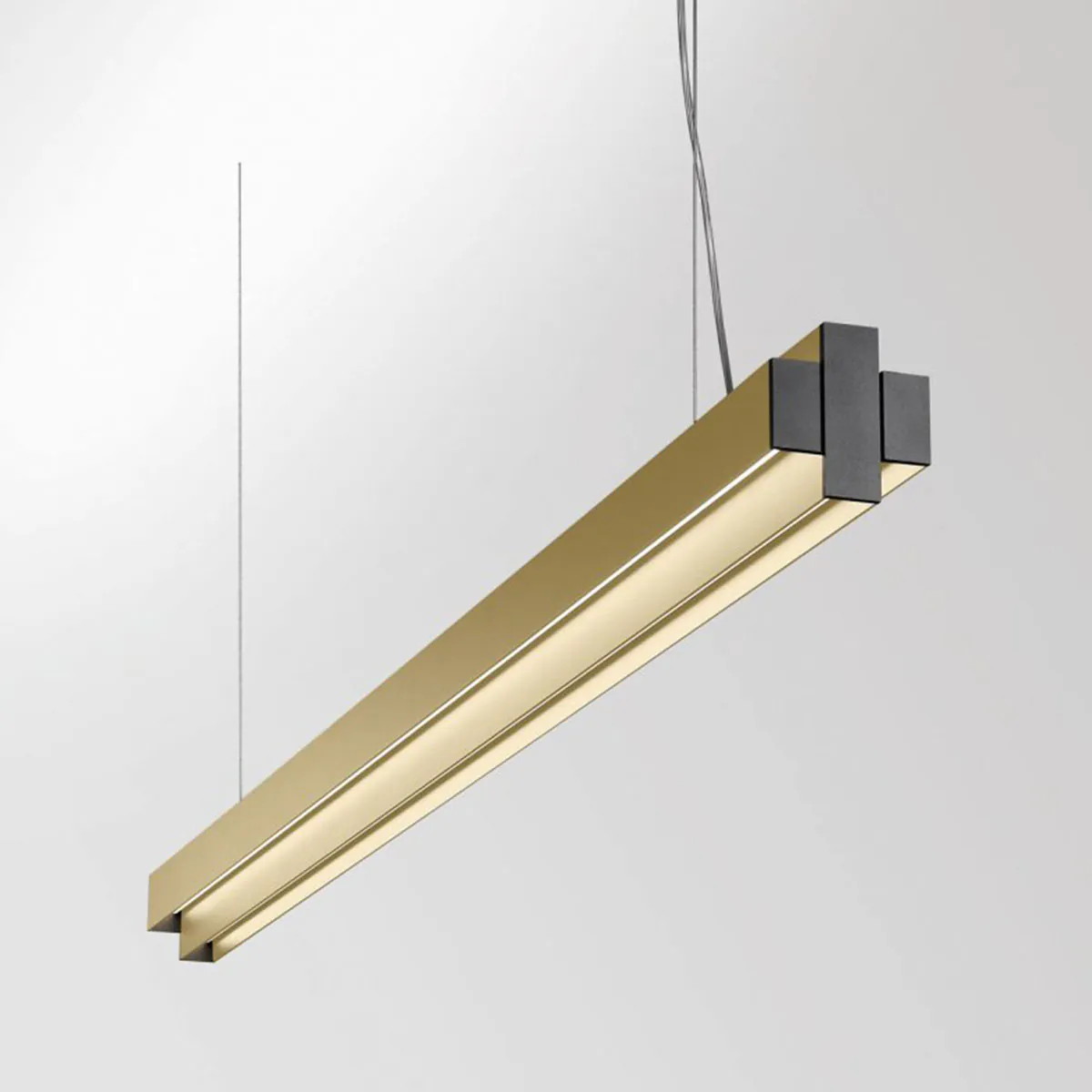 ONE-AND-ONLY P20 DOWN-UP 930 DIM5 Pendelleuchte, Goldfarben & Schwarz, DALI, L: 190,2 cm