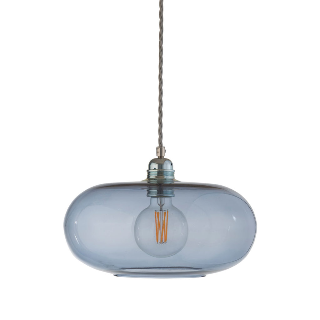 Horizon Pendelleuchte M Ø 29 cm, Deep Blue, Silber Horizon Pendelleuchte M Ø 29 cm, Deep Blue, Silber