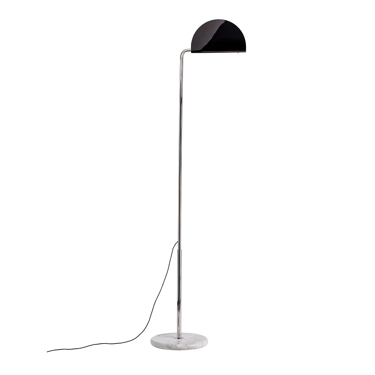 DCW Editions Mezzaluna Floor Stehleuchte Schwarz Modern – exklusive Stehleuchte für Schlafzimmer