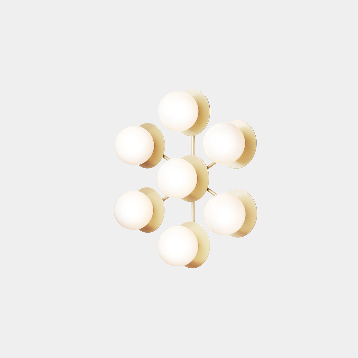 Liila Star Wand- und Deckenleuchte, B: 48,5 cm, H: 54 cm, Opalglas