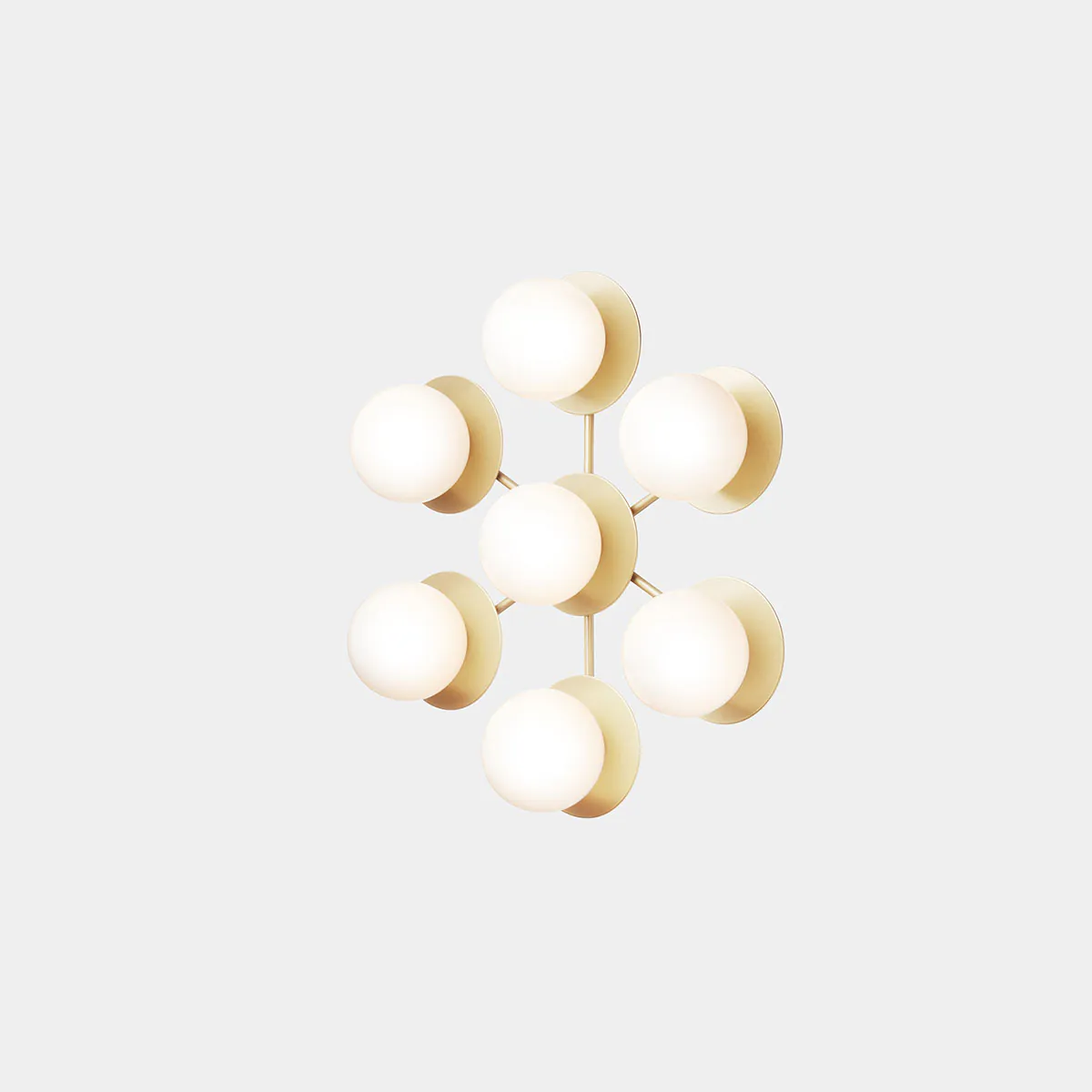 Liila Star Wand- und Deckenleuchte, B: 48,5 cm, H: 54 cm, Opalglas