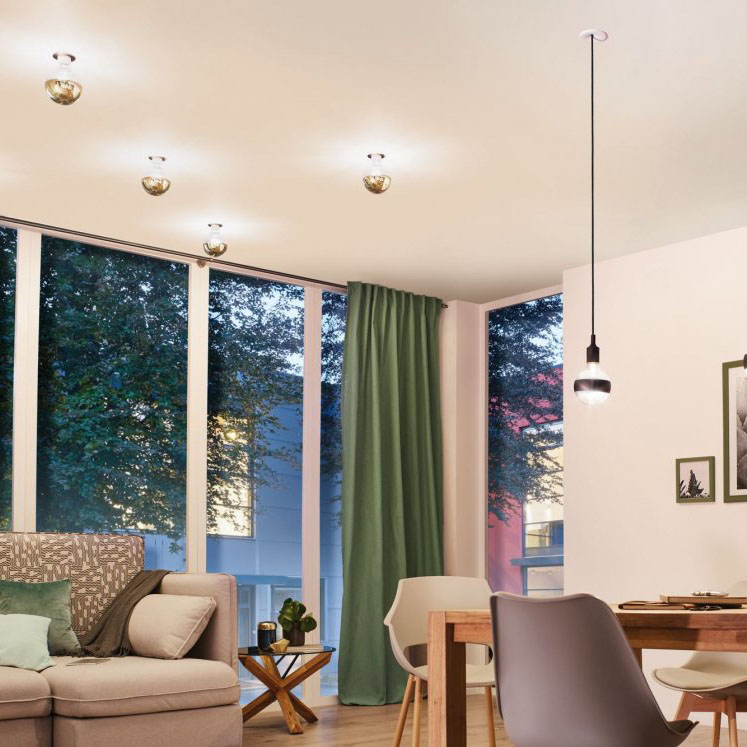 LED Globe Kopfspiegel E27 G95 600lm 6,5W 2700K dimmbar Kopfspiegel Gold LED Globe Kopfspiegel E27 G95 600lm 6,5W 2700K dimmbar Kopfspiegel Gold