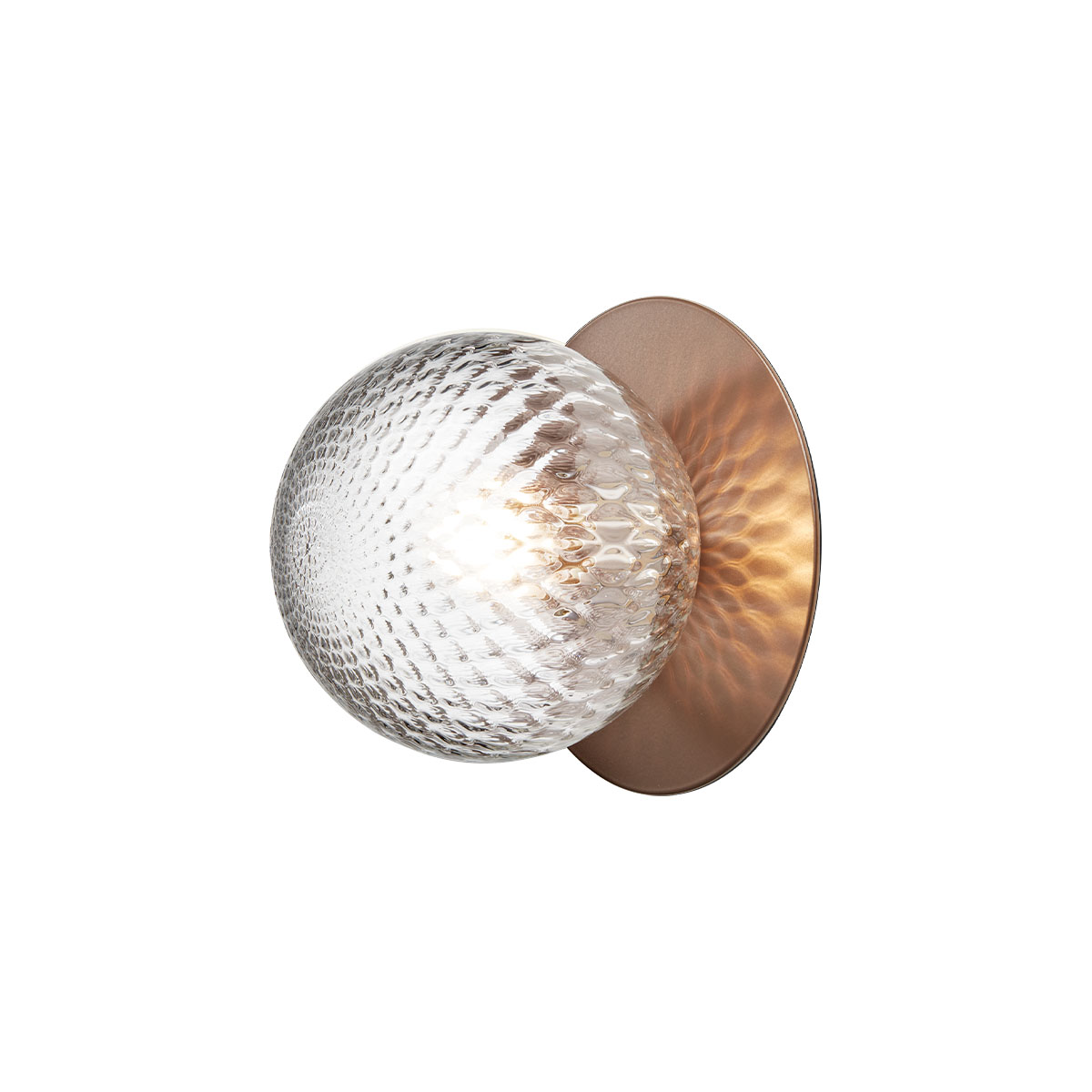 Nuura Liila 1 Medium Wand- und Deckenleuchte, Ø: 16,5 cm Wandlampe – in Transparent, mundgeblasenes Glas, skandinavisches Design, warmem Licht, ideal für Esszimmer
