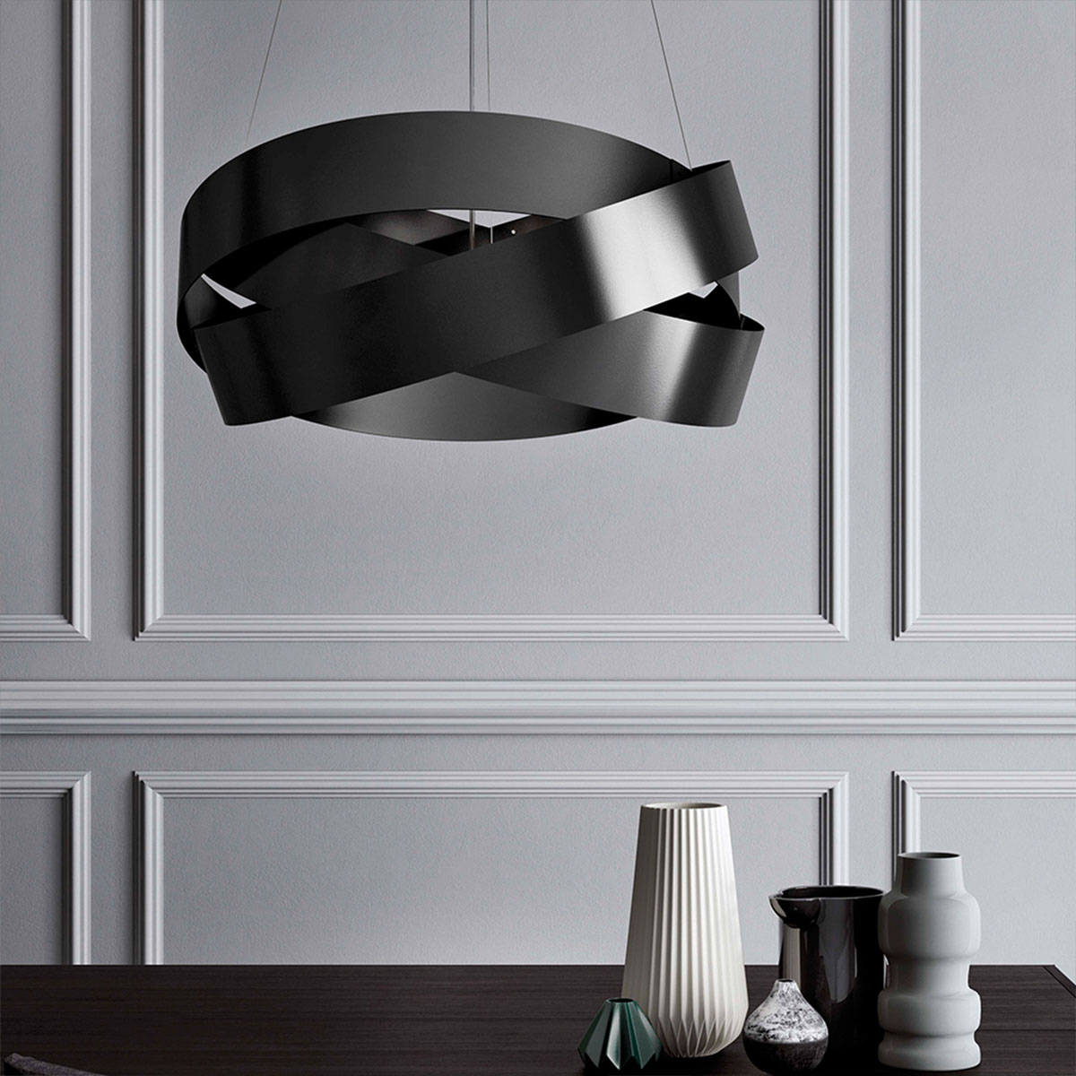Pura S60 Pendelleuchte, Weiß, Ø: 60 cm, E27 Pura S120 Pendelleuchte, Messing, Ø: 120 cm, LED