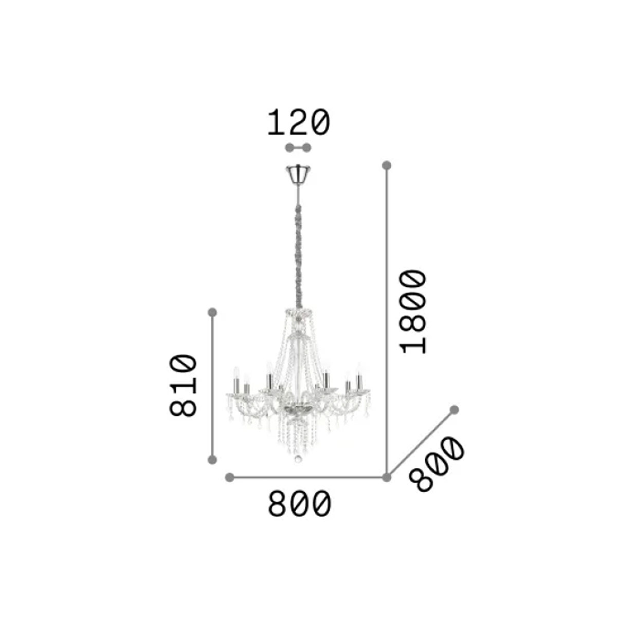 Amadeus SP8 Kronleuchter, Ø: 80 cm